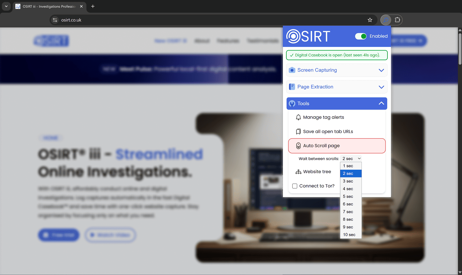 Placeholder - OSIRT iii extension auto scroll settings