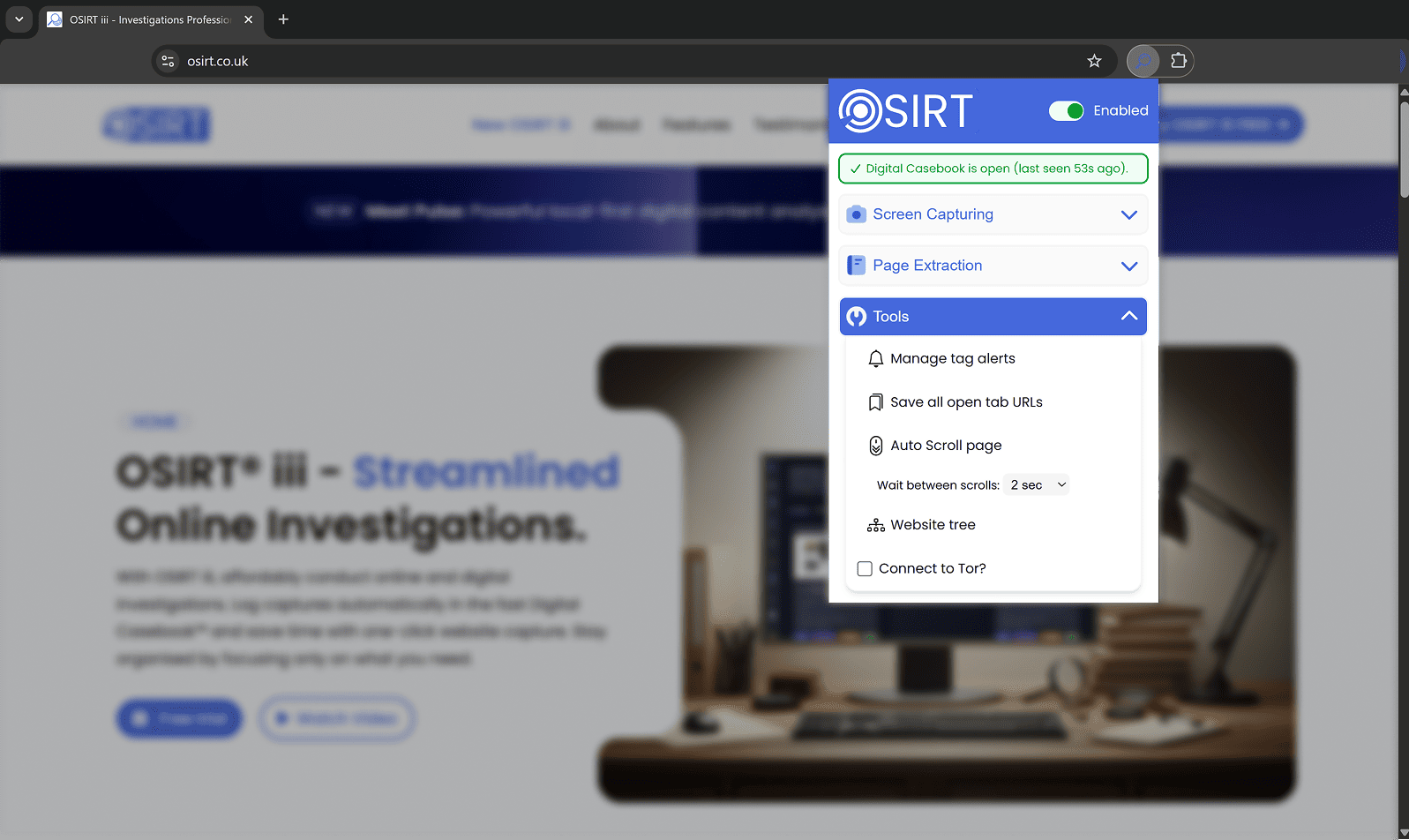 Placeholder - tools section in OSIRT iii extension